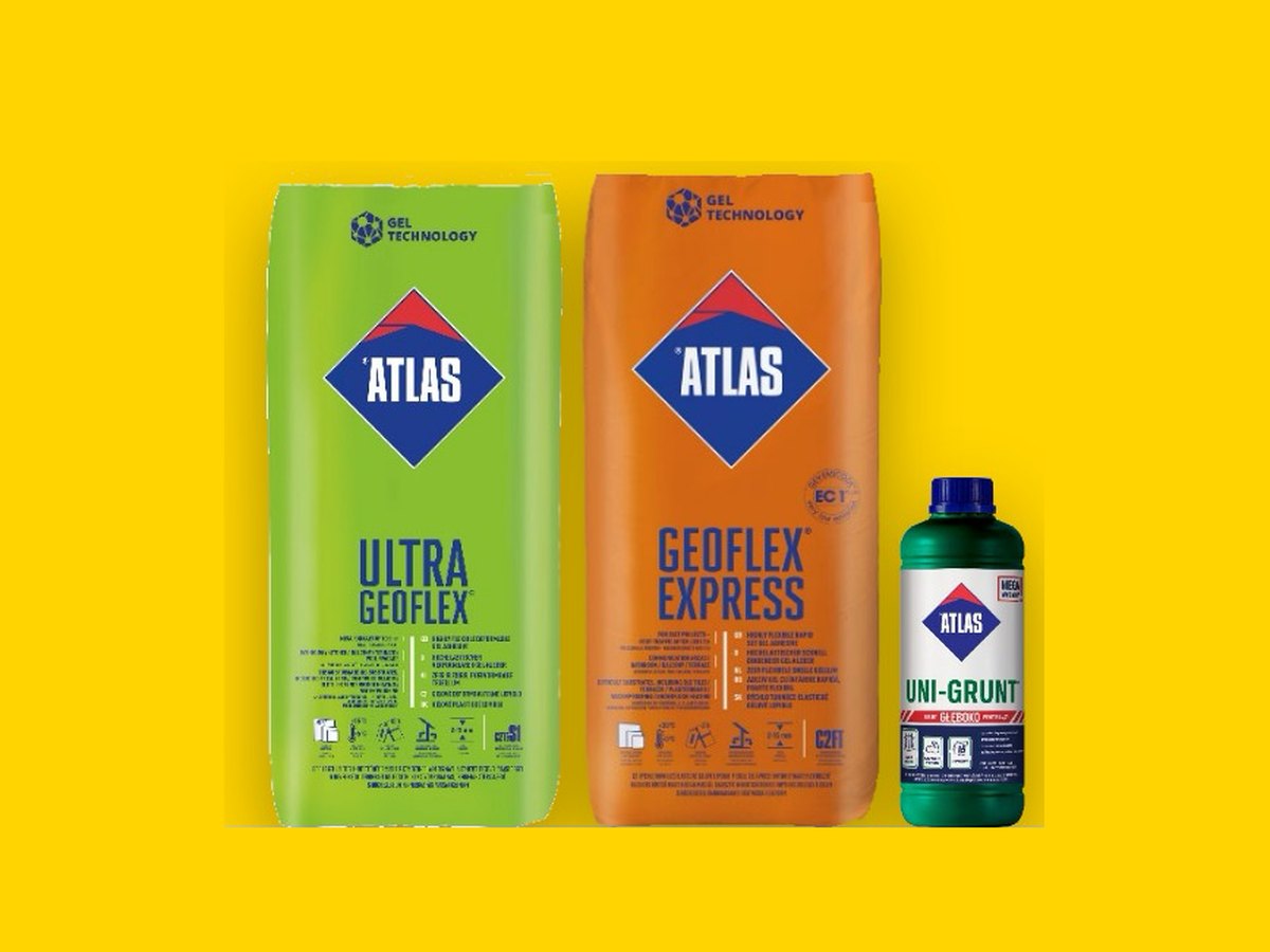 Vrecia lepidla ATLAS Ultra Geoflex a Geoflex Express 25 kg a penetrácia UNI-GRUNT 1 l, akcia 4 + 1 za 0,01 €
