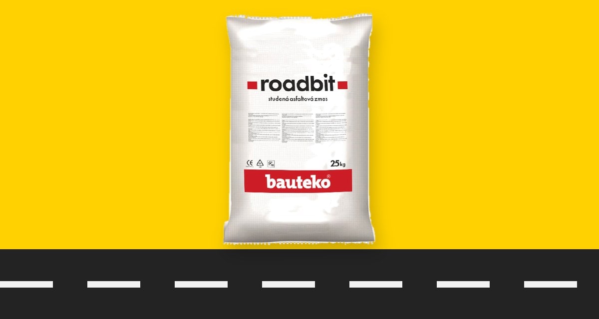 Vrece ROADBIT od bauteko 25 kg, studená asfaltová zmes na opravu výtlkov